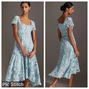 Anthropologie Slim Lace Maxi Dress